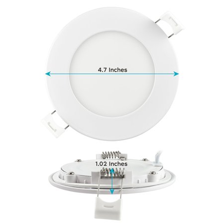 Luxrite 4 Inch Ultra Thin LED Recessed Downlights 5 CCT Selectable 2700K-5000K 10W 750LM Dimmable 16-Pack LR23756-16PK